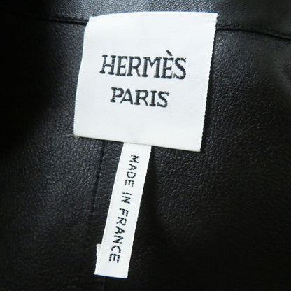 Hermes French Hermes 2020 Women's Belted Serie Button Lamb Leather Long