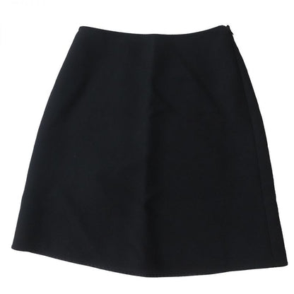 Hermes Women's Wool Knee-length A-line/trapezoid Skirt Black None Size