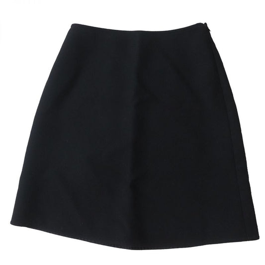 Hermes Women's Wool Knee-length A-line/trapezoid Skirt Black None Size