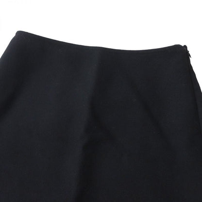 Hermes Women's Wool Knee-length A-line/trapezoid Skirt Black None Size