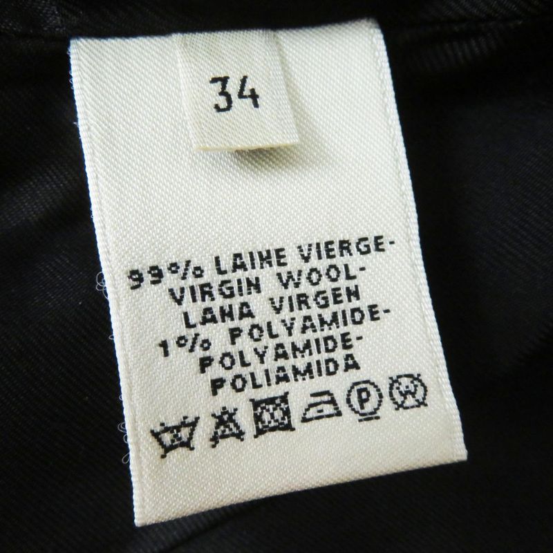 Hermes Women's Wool Knee-length A-line/trapezoid Skirt Black None Size