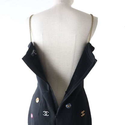 Hermes Runway Worn CHANEL 21AW P71491 Women's Coco Mark Rhinestone Jumpsuit