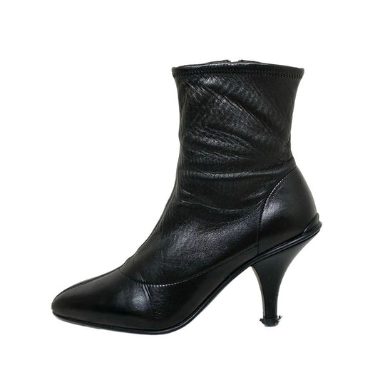 Prada Short Boots 35 Women - Black Leather
