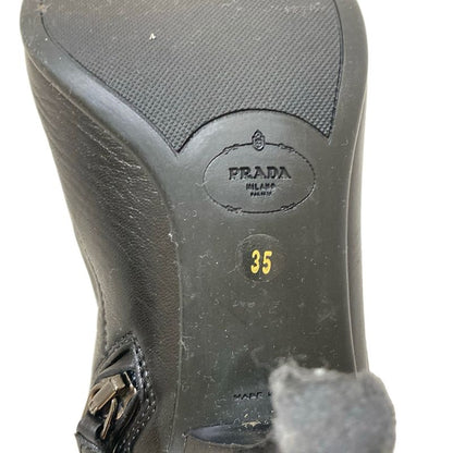 Prada Short Boots 35 Women - Black Leather
