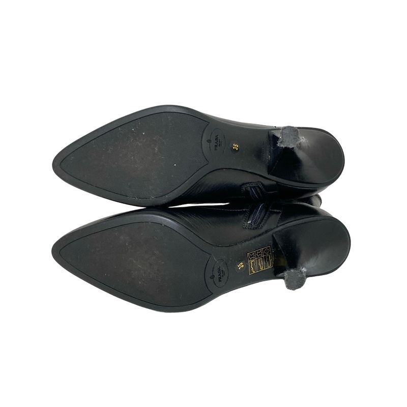 Prada Short Boots 35 Women - Black Leather