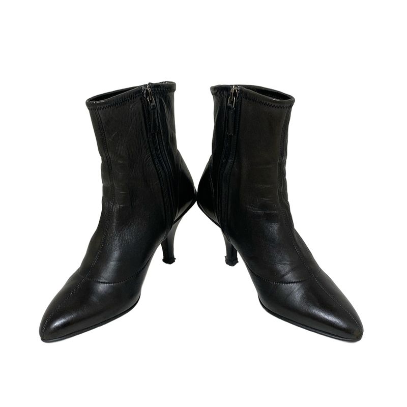 Prada Short Boots 35 Women - Black Leather