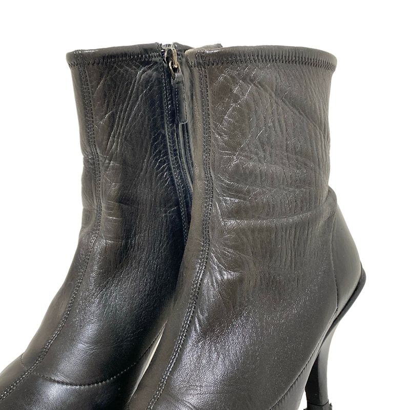 Prada Short Boots 35 Women - Black Leather