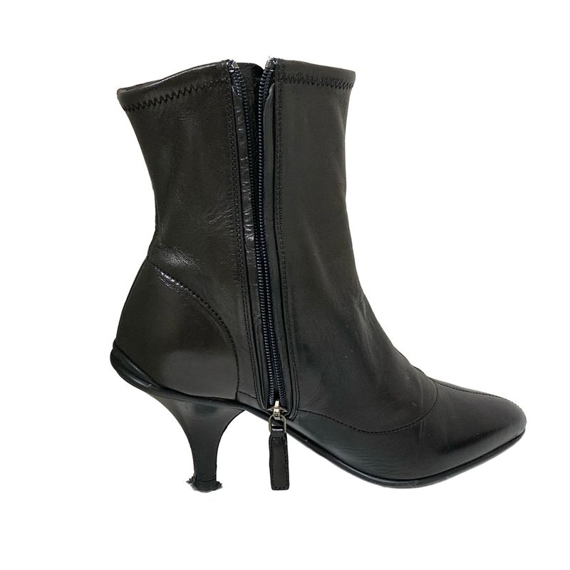 Prada Short Boots 35 Women - Black Leather