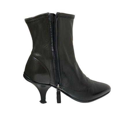 Prada Short Boots 35 Women - Black Leather