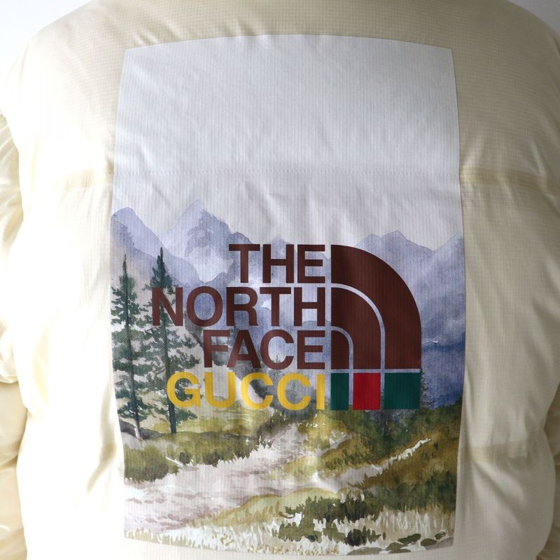 Beautiful Gucci X The North Face Gucci 663735 Padded Jacket With Hood Ivory XXS