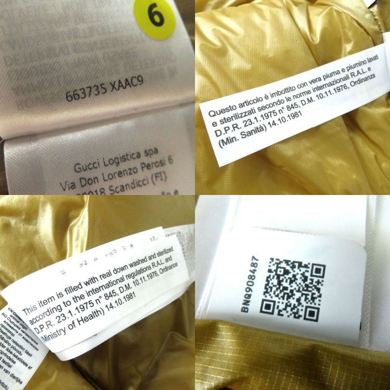 Beautiful Gucci X The North Face Gucci 663735 Padded Jacket With Hood Ivory XXS