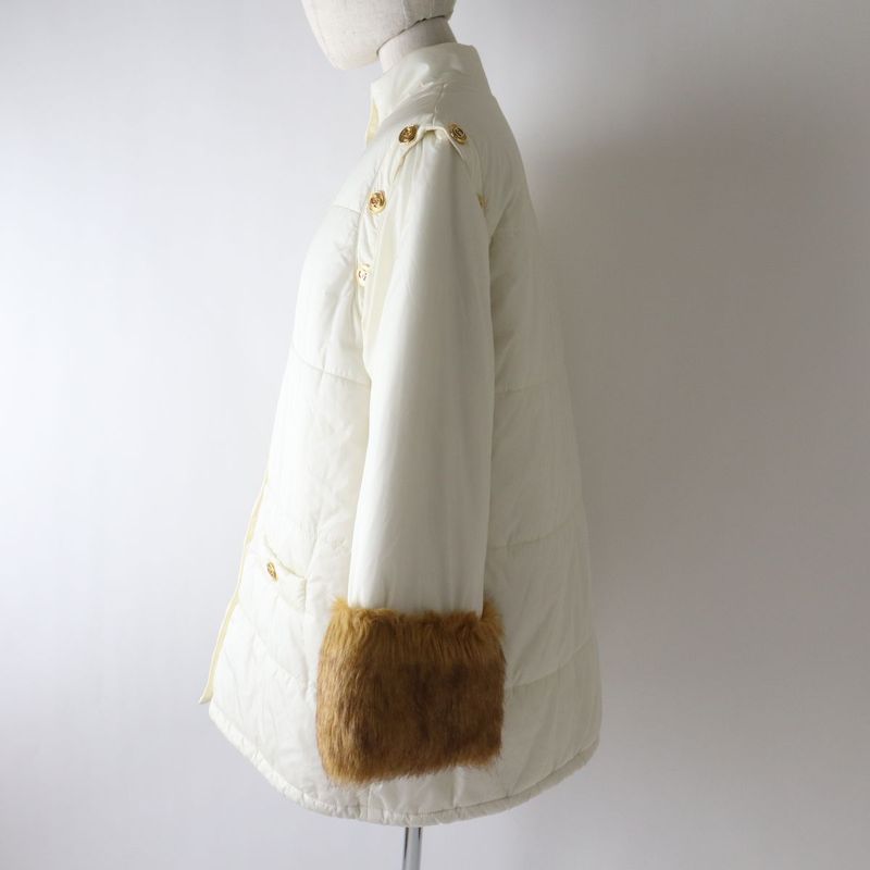 Hermes 20AW Gucci 609338 Women's 2WAY Sleeve Faux Fur Cotton