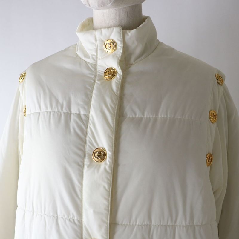 Hermes 20AW Gucci 609338 Women's 2WAY Sleeve Faux Fur Cotton