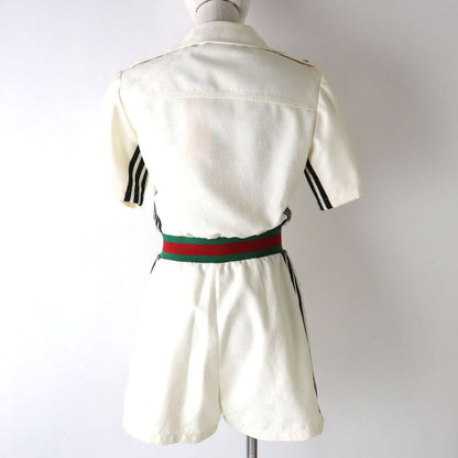 Hermes 22SS Gucci Adidas Collaboration 703000 Women's Short Jumpsuit White