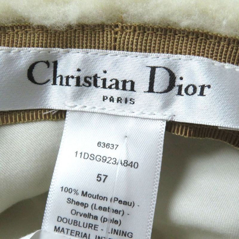 Hermes Made In France Christian DIOR 11dsg923a840 Women's Bob Mouton Hat 57