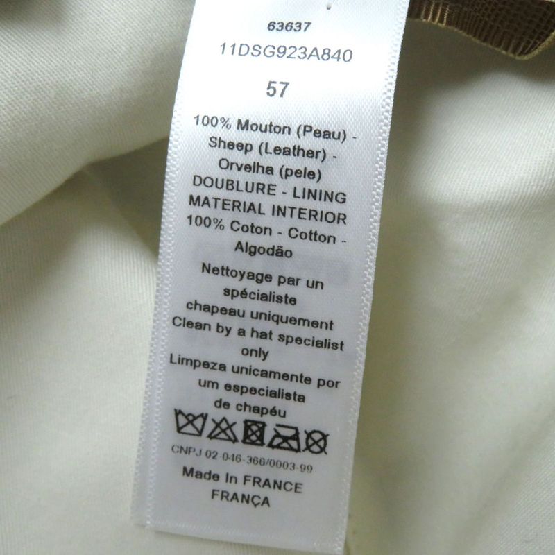 Hermes Made In France Christian DIOR 11dsg923a840 Women's Bob Mouton Hat 57