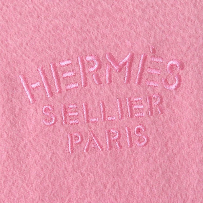 Hermes Women's Cashmere 100% Logo Embroidery Large Scarf/shawl Fringed Baby
