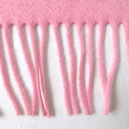 Hermes Women's Cashmere 100% Logo Embroidery Large Scarf/shawl Fringed Baby