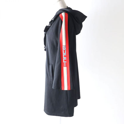 Gucci 19SS 502280 Armline And Logo Design Half Zip Hooded Jersey