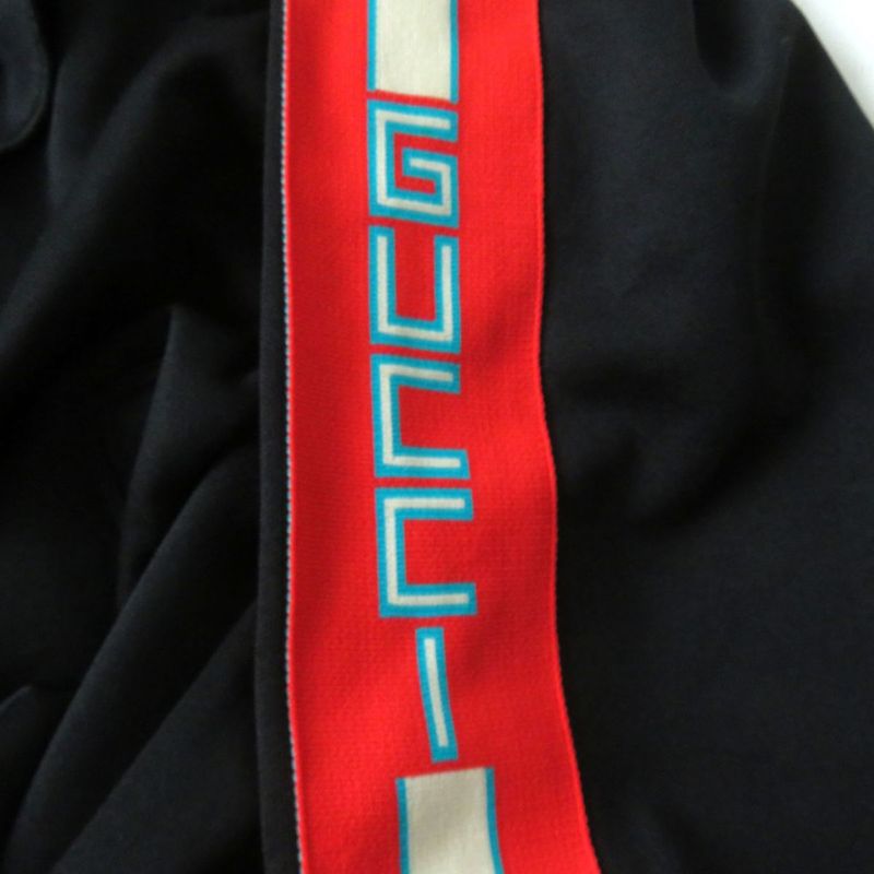 Gucci 19SS 502280 Armline And Logo Design Half Zip Hooded Jersey