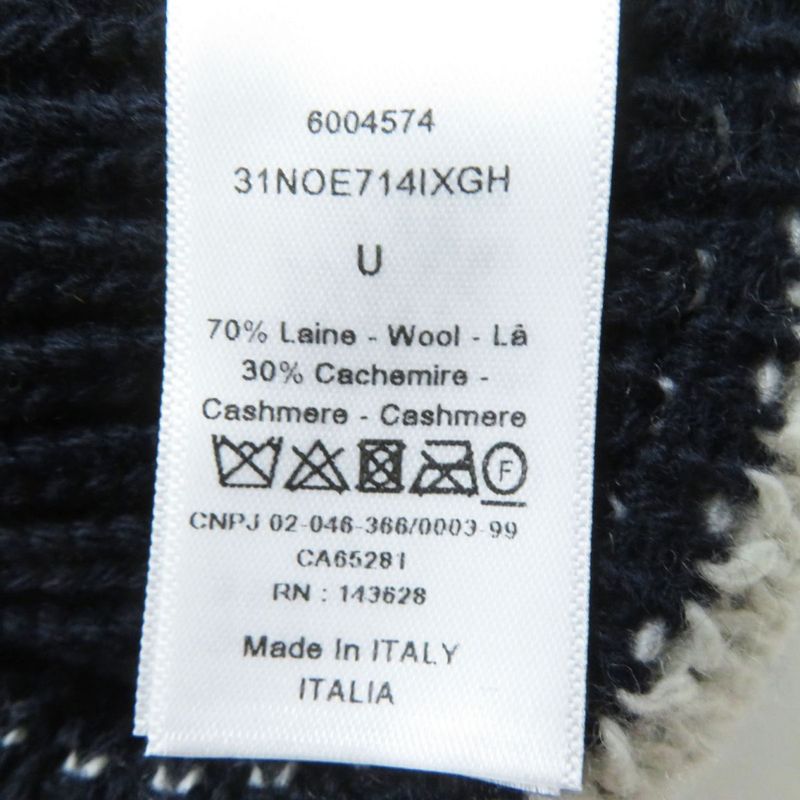Hermes Italian Made Christian DIOR 31noe714ixgh Logo Wool And Cashmere Knit