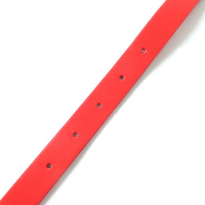 Bottega Veneta 629763 Triangle Buckle Leather Belt Ladies Red 80/32 Made In