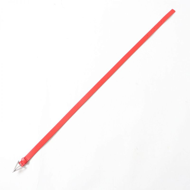 Bottega Veneta 629763 Triangle Buckle Leather Belt Ladies Red 80/32 Made In