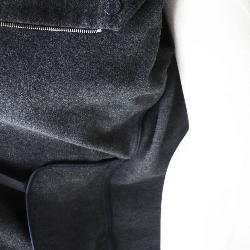 Hermes 19AW French Made Hermes Women's Stand Collar Long Coat With Serie