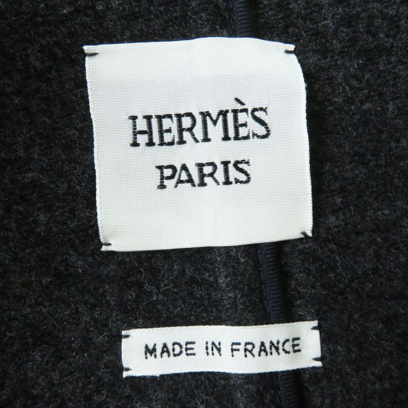 Hermes 19AW French Made Hermes Women's Stand Collar Long Coat With Serie