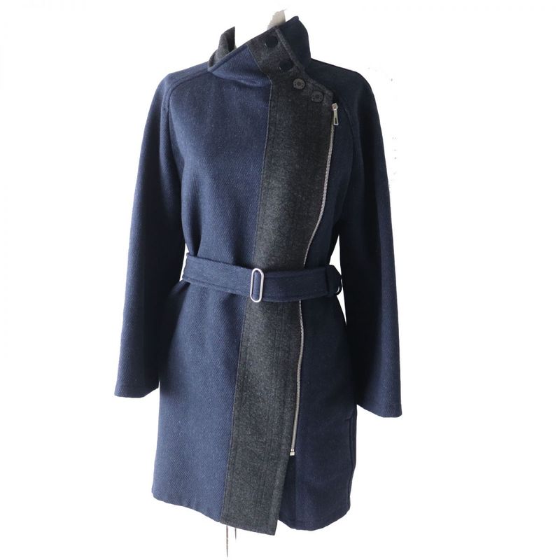 Hermes 19AW French Made Hermes Women's Stand Collar Long Coat With Serie