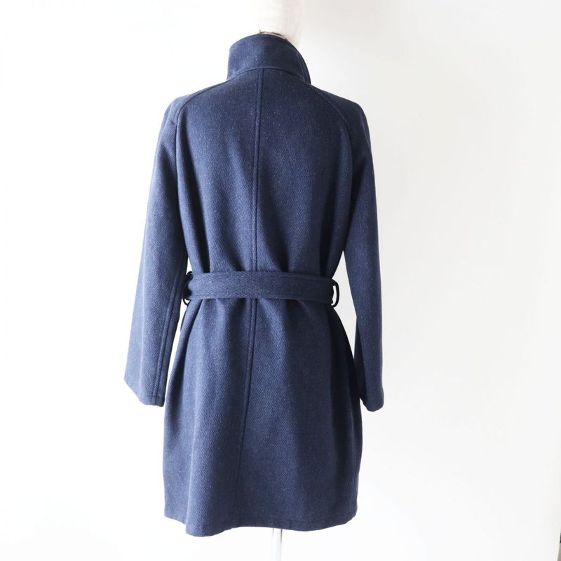 Hermes 19AW French Made Hermes Women's Stand Collar Long Coat With Serie