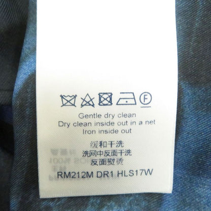 Louis Vuitton 1a8xbx LV Salt Print All-over 100% Silk Long-sleeved Shirt Navy