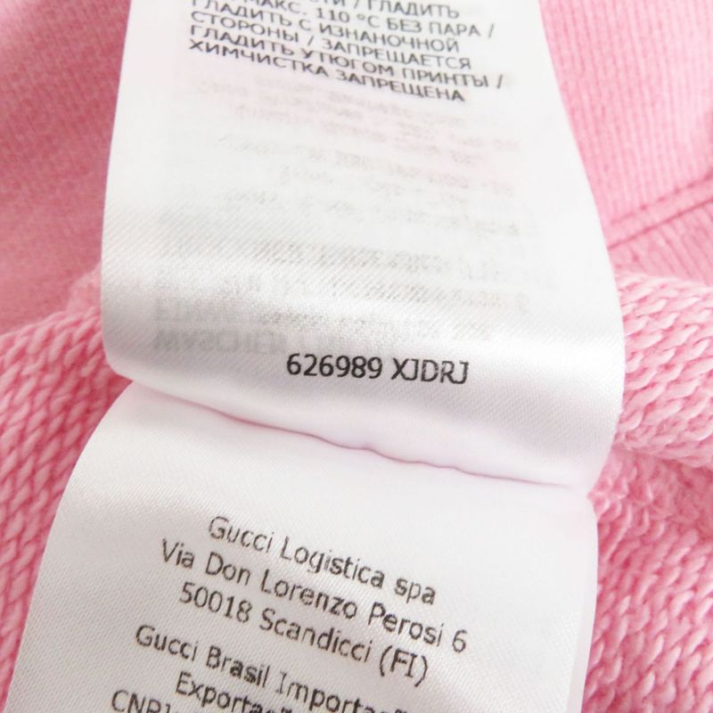 Gucci The North Face 626989 Logo Print Sweatshirt Hoodie Pink M Made In Italy