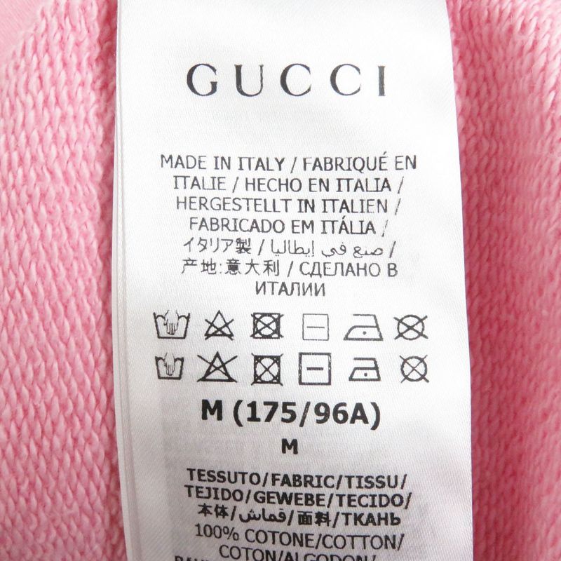 Gucci The North Face 626989 Logo Print Sweatshirt Hoodie Pink M Made In Italy