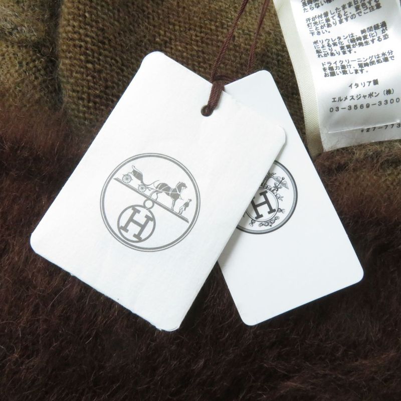 2022 Hermes Silk Mohair And Cashmere High Neck Long Sleeves Knit/top