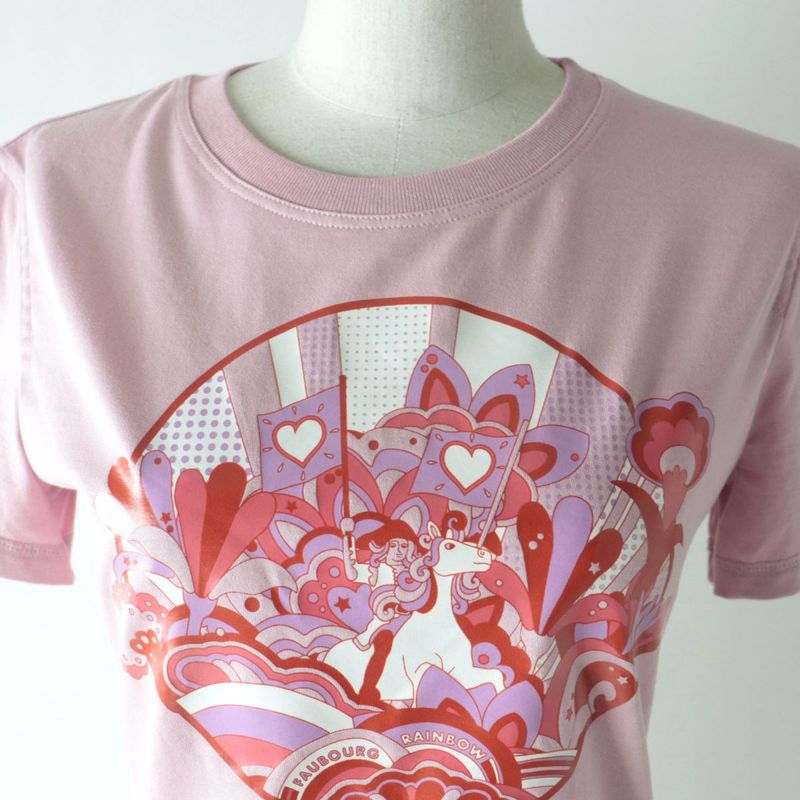 Hermes 2022 Faubourg Rainbow Faubourg Rainbow Print Crewneck Short