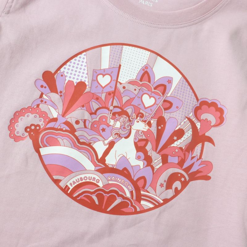 Hermes 2022 Faubourg Rainbow Faubourg Rainbow Print Crewneck Short