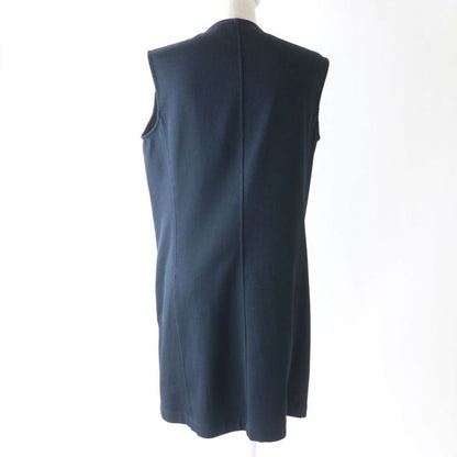 Hermes 2022 ROBE Portefeuille Leather Used Long Length Gilet Vest/dress