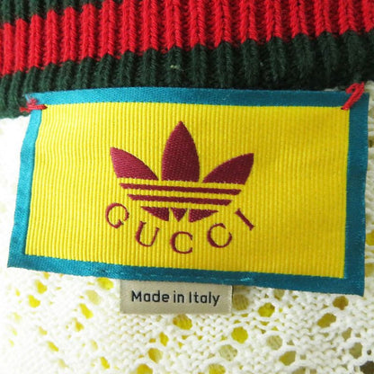 Hermes 22SS Gucci X Adidas 693831 Frilled Openwork Cache-coeur Knit Dress