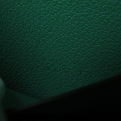 Hermes Lurie Slim Compact Wallet/wallet Evercolor Mint Gold Hardware