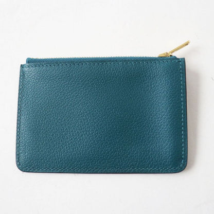 Hermes Lurie Slim Compact Wallet/wallet Evercolor Mint Gold Hardware