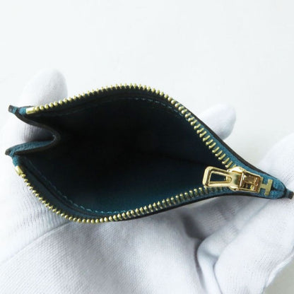 Hermes Lurie Slim Compact Wallet/wallet Evercolor Mint Gold Hardware