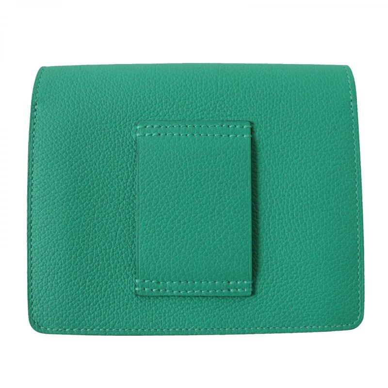 Hermes Lurie Slim Compact Wallet/wallet Evercolor Mint Gold Hardware