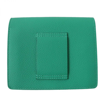 Hermes Lurie Slim Compact Wallet/wallet Evercolor Mint Gold Hardware