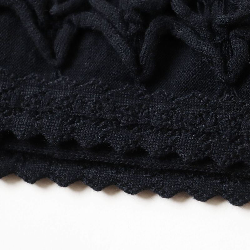 Hermes French CHANEL P41981 Women's Knit Knee-length Skirt With Coco Mark