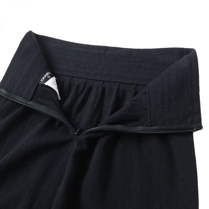 Hermes French CHANEL P41981 Women's Knit Knee-length Skirt With Coco Mark