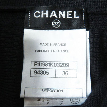 Hermes French CHANEL P41981 Women's Knit Knee-length Skirt With Coco Mark