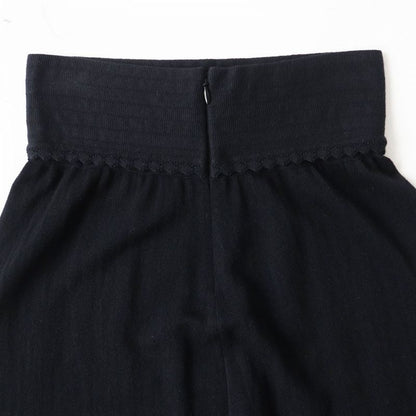 Hermes French CHANEL P41981 Women's Knit Knee-length Skirt With Coco Mark