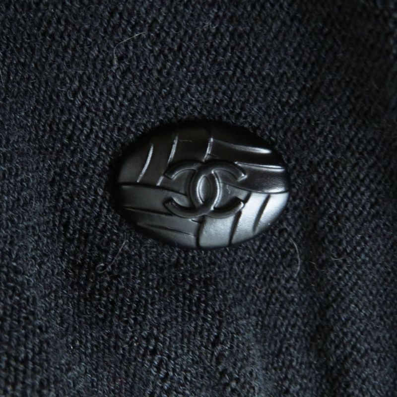 Hermes French CHANEL P41981 Women's Knit Knee-length Skirt With Coco Mark