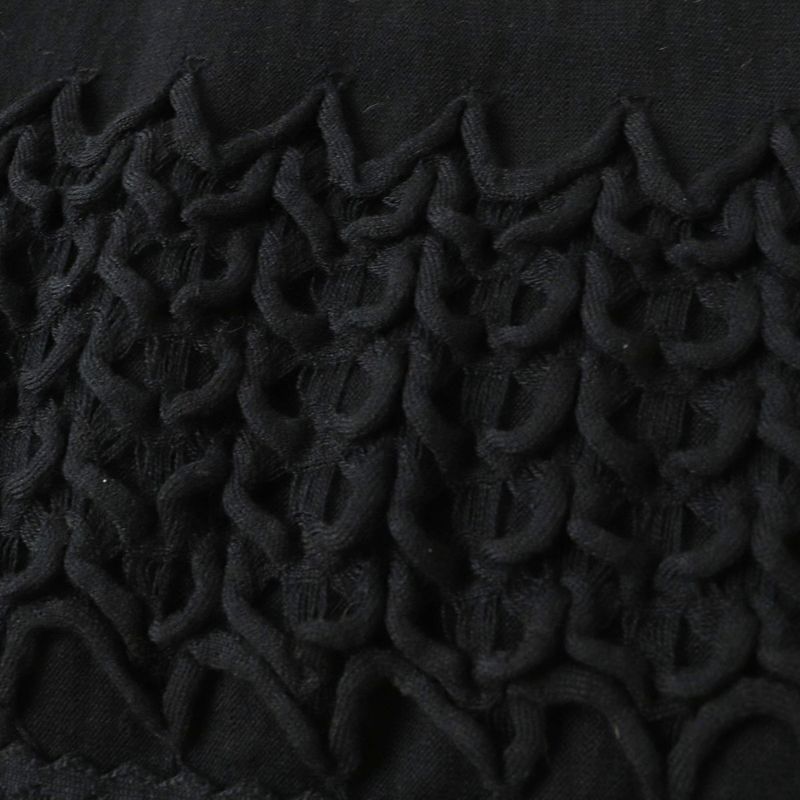 Hermes French CHANEL P41981 Women's Knit Knee-length Skirt With Coco Mark